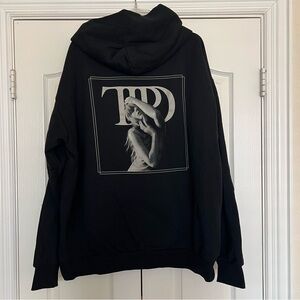 Taylor Swift The Tortured Poets Department Black Hoodie Size 2XL